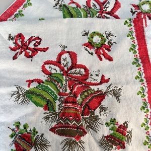 Set of 2 vintage Christmas linens